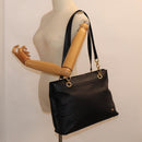 BALLY Tote Bag Leather Black Gold Auth ep5456-28