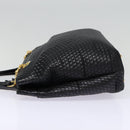 BALLY Tote Bag Leather Black Gold Auth ep5456-3
