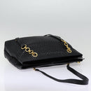 BALLY Tote Bag Leather Black Gold Auth ep5456-6