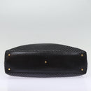 BALLY Tote Bag Leather Black Gold Auth ep5456-9