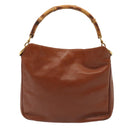 GUCCI Bamboo Hand Bag Leather Brown Gold 001 2404 6380 Auth ep5472-2
