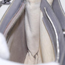 BALENCIAGA Shoulder Bag Canvas Gray Beige Silver 390641 Auth ep5489-18