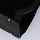 GUCCI Bamboo Hand Bag Suede Leather Black Gold 002 1186 0260 Auth ep5511-12