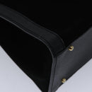 GUCCI Bamboo Hand Bag Suede Leather Black Gold 002 1186 0260 Auth ep5511-13