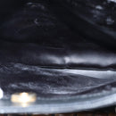 GUCCI Bamboo Hand Bag Suede Leather Black Gold 002 1186 0260 Auth ep5511-16