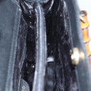 GUCCI Bamboo Hand Bag Suede Leather Black Gold 002 1186 0260 Auth ep5511-18