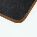 Christian Dior Chain Shoulder Bag PVC Leather Black Brown gold Auth ep5515-9