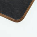 Christian Dior Chain Shoulder Bag PVC Leather Black Brown gold Auth ep5515-16