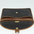 Christian Dior Chain Shoulder Bag PVC Leather Black Brown gold Auth ep5515-10