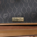 Christian Dior Chain Shoulder Bag PVC Leather Black Brown gold Auth ep5515-18