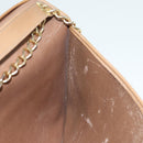Christian Dior Chain Shoulder Bag PVC Leather Black Brown gold Auth ep5515-19