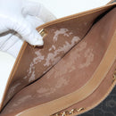 Christian Dior Chain Shoulder Bag PVC Leather Black Brown gold Auth ep5515-12