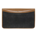 Christian Dior Chain Shoulder Bag PVC Leather Black Brown gold Auth ep5515-2