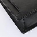 BURBERRY Business Bag Leather Black Silver Auth ep5521-14