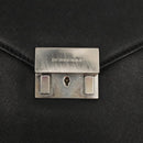 BURBERRY Business Bag Leather Black Silver Auth ep5521-10