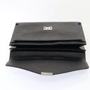 BURBERRY Business Bag Leather Black Silver Auth ep5521-17