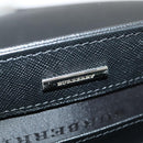 BURBERRY Business Bag Leather Black Silver Auth ep5521-18