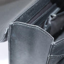 BURBERRY Business Bag Leather Black Silver Auth ep5521-11