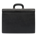 BURBERRY Business Bag Leather Black Silver Auth ep5521-2