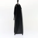 BURBERRY Business Bag Leather Black Silver Auth ep5521-3