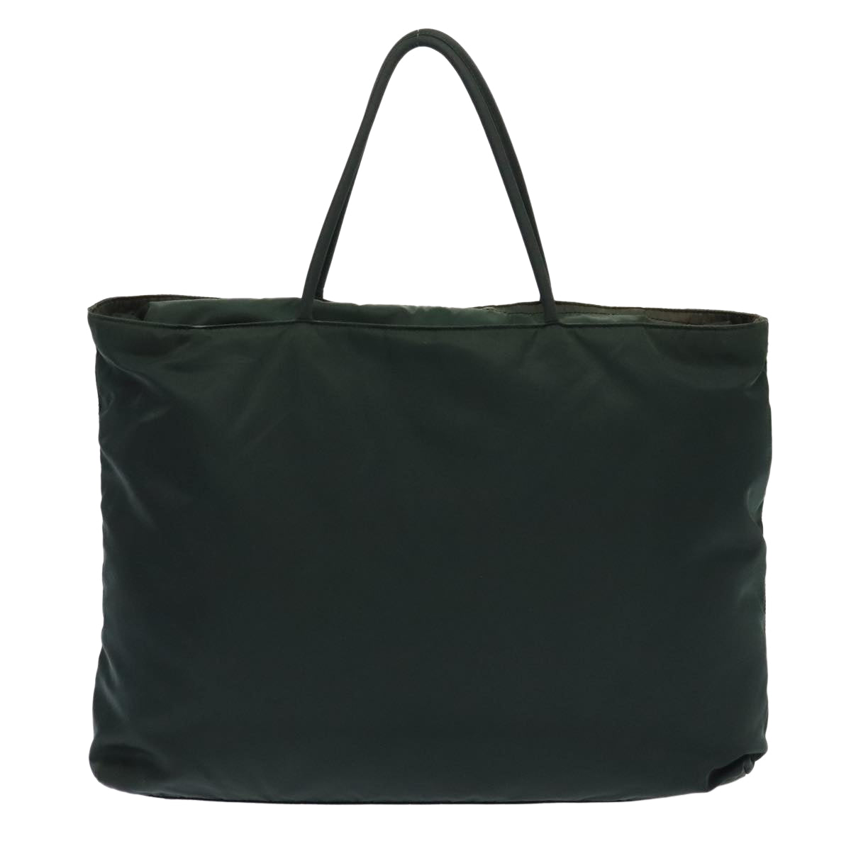 PRADA Tote Bag Nylon Green Silver Auth ep5524 - 0