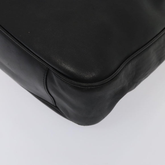 GUCCI Bamboo Shoulder Bag Leather 2way Black Gold 001 1998 1577 Auth ep5534