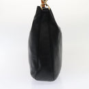 GUCCI Bamboo Shoulder Bag Leather 2way Black Gold 001 1998 1577 Auth ep5534-3