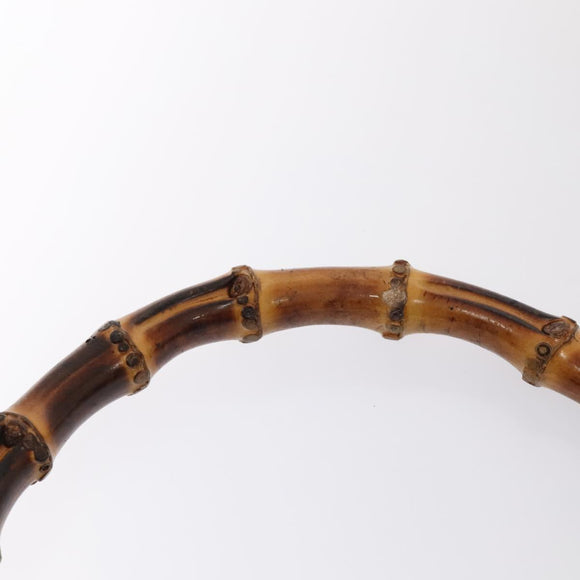 GUCCI Bamboo Shoulder Bag Leather 2way Black Gold 001 1998 1577 Auth ep5534