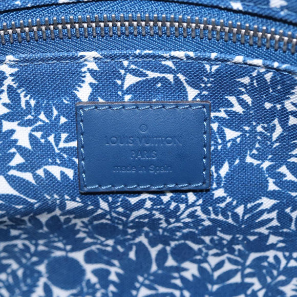 LOUIS VUITTON Cabas PM Tote Bag Canvas White Blue M94504 LV Auth ep5538