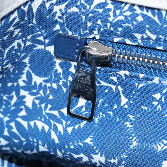 LOUIS VUITTON Cabas PM Tote Bag Canvas White Blue M94504 LV Auth ep5538