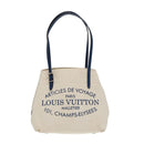 LOUIS VUITTON Cabas PM Tote Bag Canvas White Blue M94504 LV Auth ep5538-13