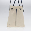 LOUIS VUITTON Cabas PM Tote Bag Canvas White Blue M94504 LV Auth ep5538-3