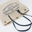 LOUIS VUITTON Cabas PM Tote Bag Canvas White Blue M94504 LV Auth ep5538-6