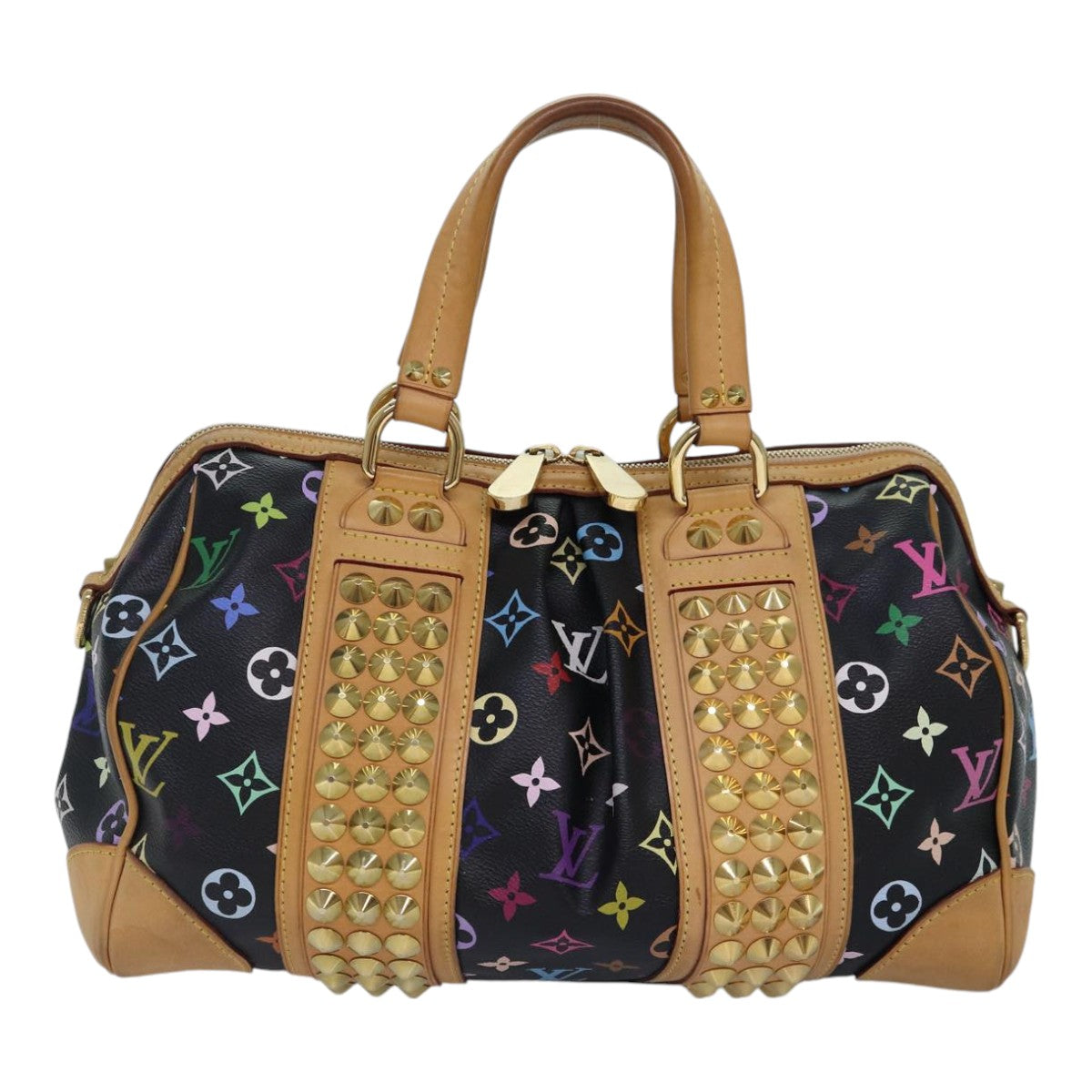 LOUIS VUITTON Monogram Multicolor Courtney MM Bag 2way Black M45642 Auth ep5582