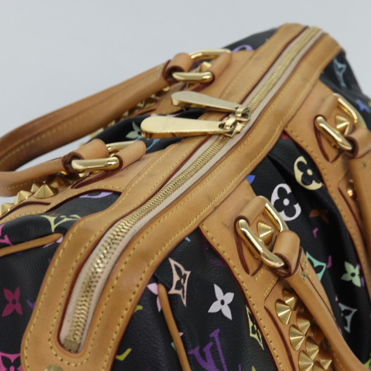 LOUIS VUITTON Monogram Multicolor Courtney MM Bag 2way Black M45642 Auth ep5582