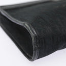 Christian Dior Trotter Canvas Clutch Bag Black Silver Auth ep5605-15