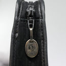 Christian Dior Trotter Canvas Clutch Bag Black Silver Auth ep5605-8