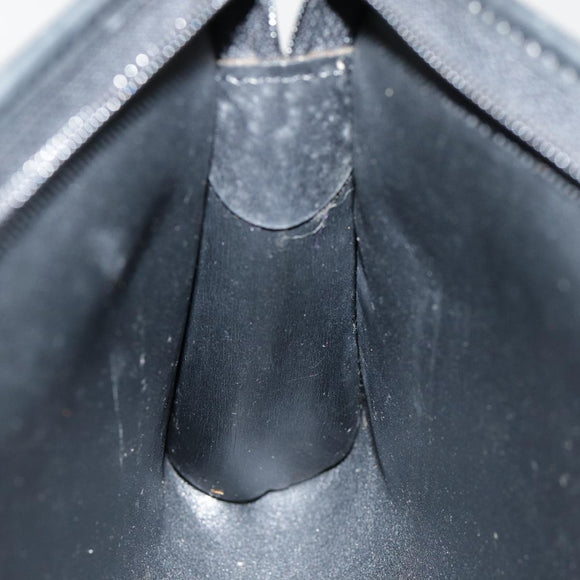 Christian Dior Trotter Canvas Clutch Bag Black Silver Auth ep5605