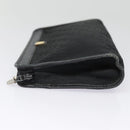 Christian Dior Trotter Canvas Clutch Bag Black Silver Auth ep5605-3