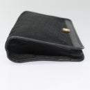 Christian Dior Trotter Canvas Clutch Bag Black Silver Auth ep5605-4