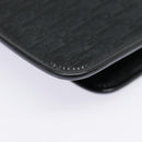 Christian Dior Trotter Canvas Clutch Bag Black Gold Auth ep5606-16