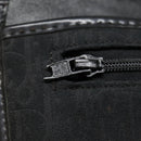 Christian Dior Trotter Canvas Clutch Bag Black Gold Auth ep5606-11