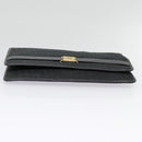 Christian Dior Trotter Canvas Clutch Bag Black Gold Auth ep5606-6