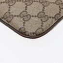 GUCCI GG Supreme Web Sherry Line Shoulder Bag PVC Beige Gold Auth ep5636-14