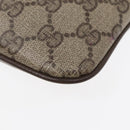 GUCCI GG Supreme Web Sherry Line Shoulder Bag PVC Beige Gold Auth ep5636-16