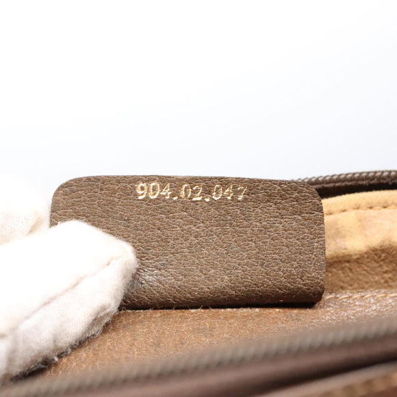 GUCCI GG Supreme Web Sherry Line Shoulder Bag PVC Beige Gold Auth ep5636