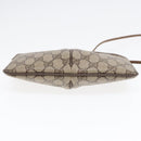 GUCCI GG Supreme Web Sherry Line Shoulder Bag PVC Beige Gold Auth ep5636-5