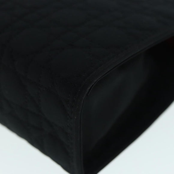 Christian Dior Canage Pouch Nylon Black Gold Auth ep5643