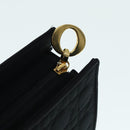 Christian Dior Canage Pouch Nylon Black Gold Auth ep5643-8