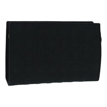 Christian Dior Canage Pouch Nylon Black Gold Auth ep5643